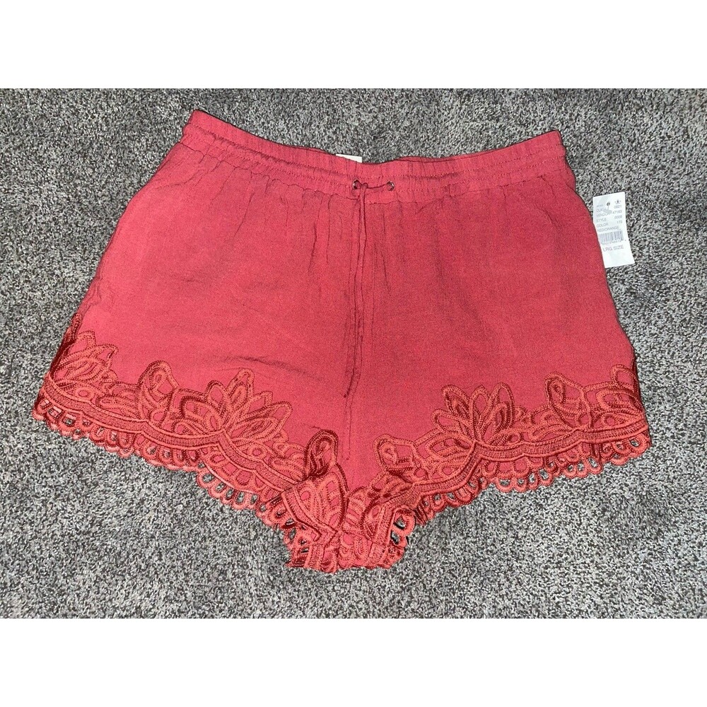 Pacsun Me To We Linen Blend Rust Colored Shorts Size Large